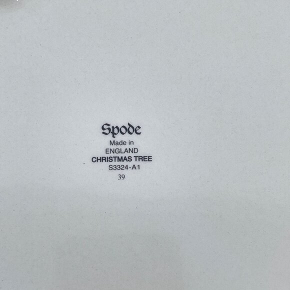 spode england christmas tree star-shaped serving dish s3324-a1 made in england - Picture 4 of 4